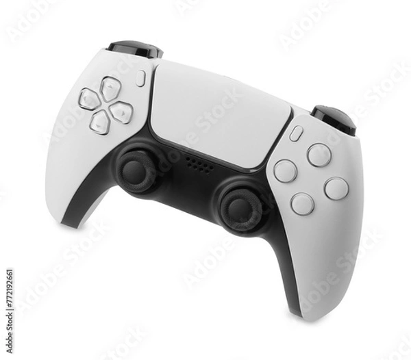Fototapeta One wireless game controller isolated on white