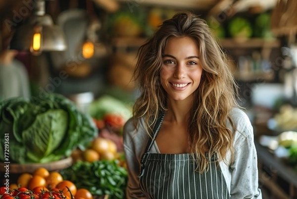 Fototapeta A dedicated nutritionist creating personalized dietary plans for clients