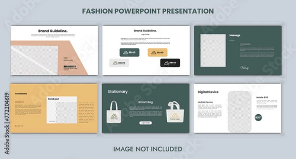 Fototapeta set of presentation template design with minimalist concept and modern layout use for annual report and business profile