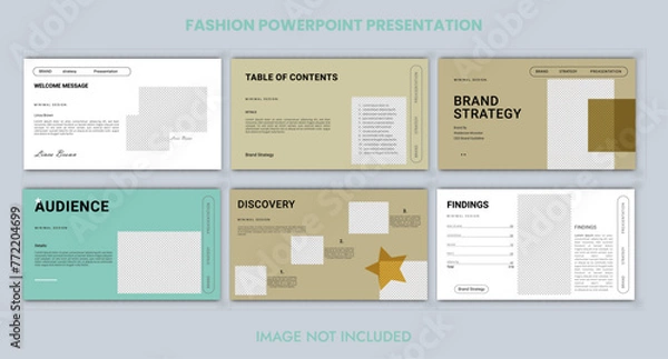 Fototapeta set of presentation template design with minimalist concept and modern layout use for annual report and business profile