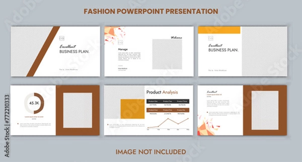 Fototapeta set of presentation template design with minimalist concept and modern layout use for annual report and business profile