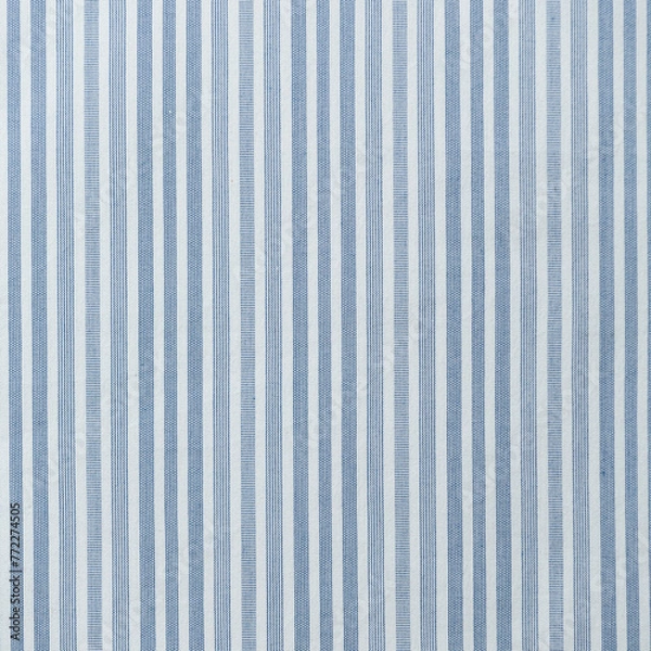Obraz close up of blue striped fabric texture. background and texture for design