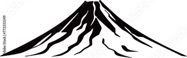 Obraz シンプルな富士山のアイコン