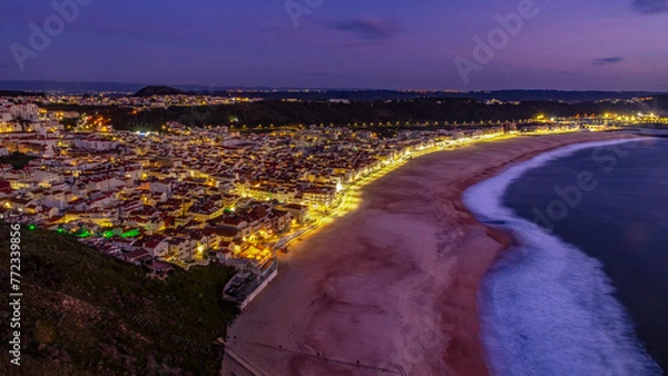 Obraz Nazare`in der Blauen Stunde