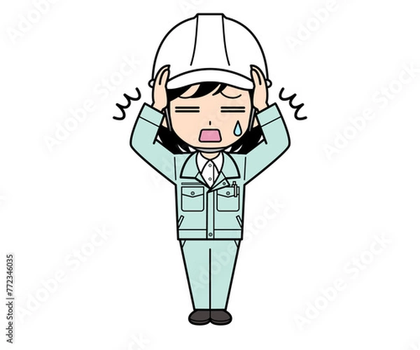 Obraz ショックを受ける現場監督の女性