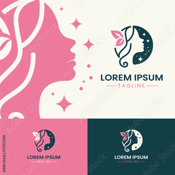 Obraz fashion logo or beauty vector logo
