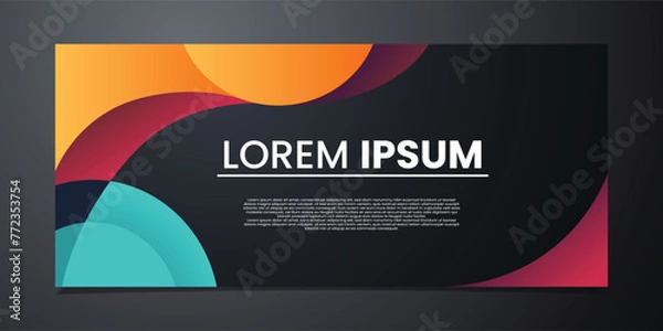 Obraz full color abstract vector background banner