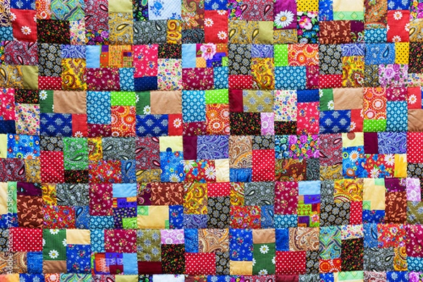 Obraz Background of colorful patchwork fabrics