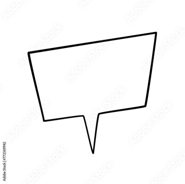Fototapeta Black and White Speech Bubble