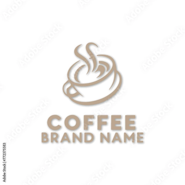 Fototapeta Coffee, coffee shop logo template design