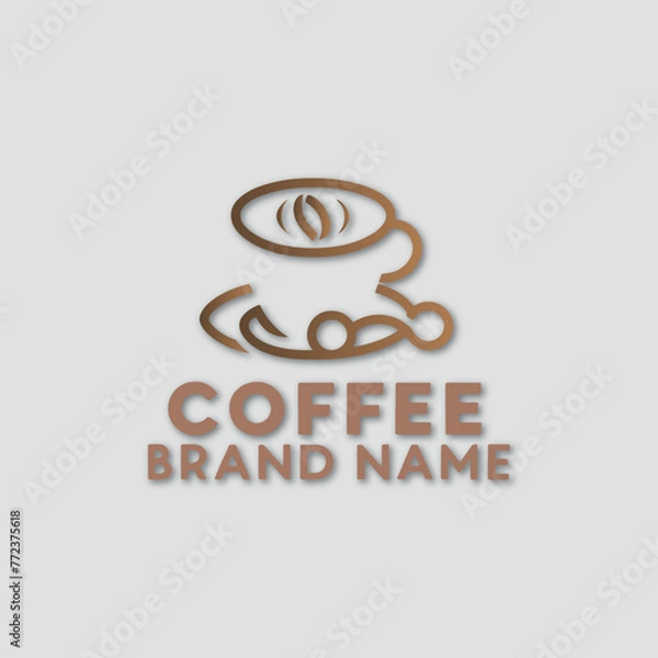 Obraz Coffee, coffee shop logo template design