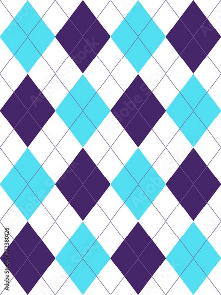 Obraz Argyle design in blue  repeats seamlessly
