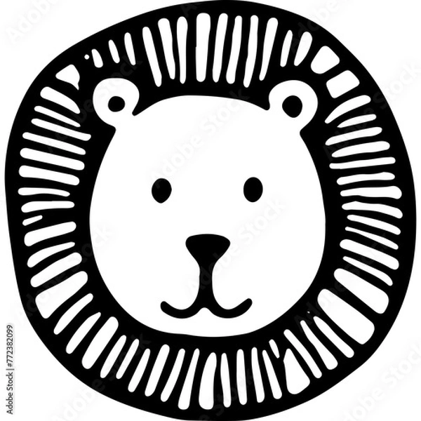 Obraz Doodle Lion Face