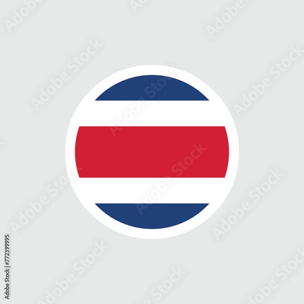Obraz Flag of Costa Rica. Five horizontal stripes in three colors: red, white, blue. State symbol of the Republic of Costa Rica.