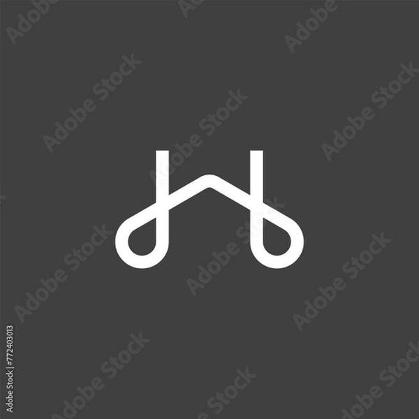 Obraz Letter H Home logo design
