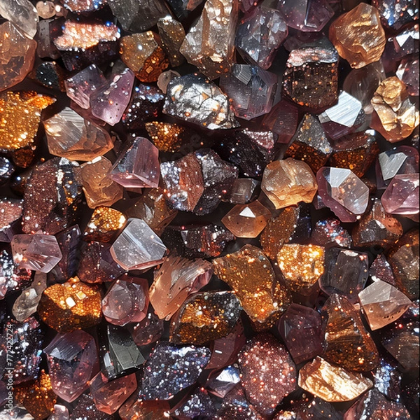 Fototapeta Sparkling sugar cubes, brightening up creative projects