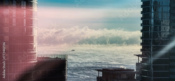 Fototapeta cloud-wall