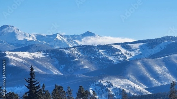 Fototapeta snow covered mountains