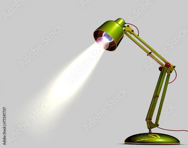 Obraz Lampada da tavolo verde