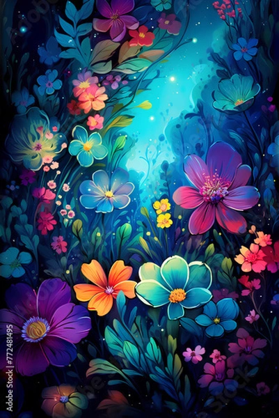 Obraz abstract floral background