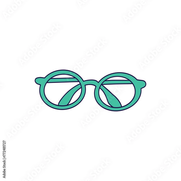 Obraz vector glasses icon flat style