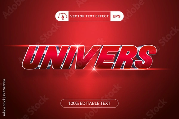 Fototapeta Super text effect template design with 3d style