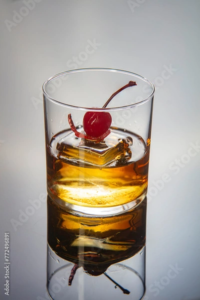 Obraz Bourbon with Cherry Sugar Cradle