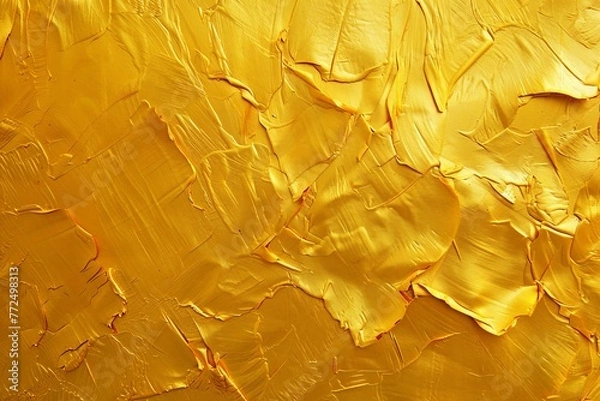 Fototapeta Close-Up of Yellow Paint Texture