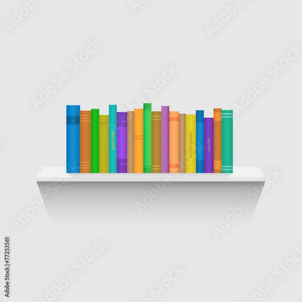 Obraz Book Shelf Illustration