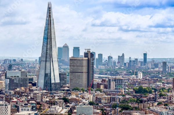 Obraz Panorama of London - Shard and skyscrapers