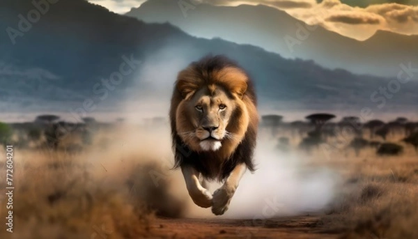 Obraz lion in the desert