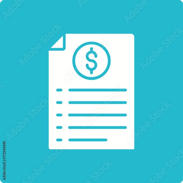 Fototapeta Invoice Icon
