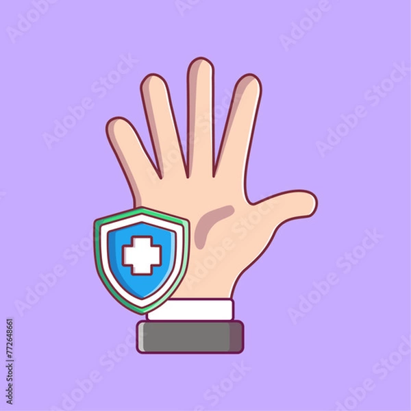 Obraz Hand with health shield