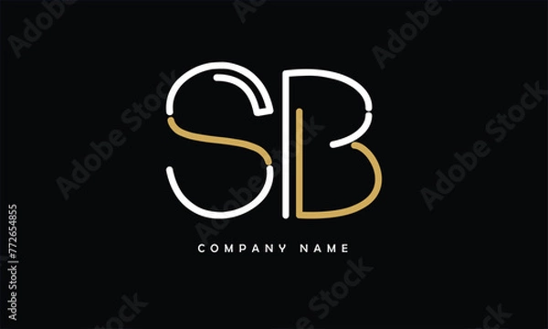 Obraz SB, BS, S, B Abstract Letters Logo Monogram