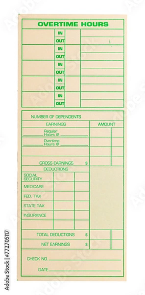 Obraz Overtime Punch Card