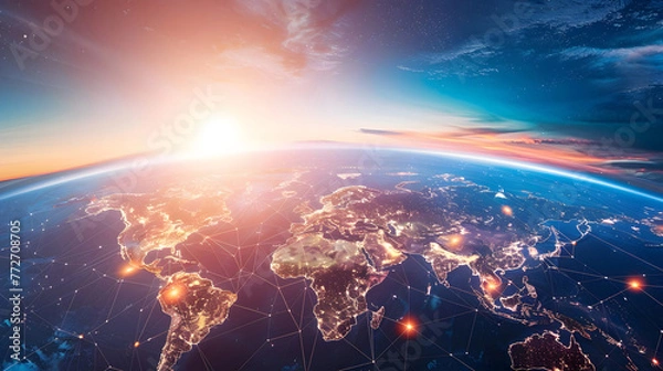 Obraz Active world trade. generative ai.