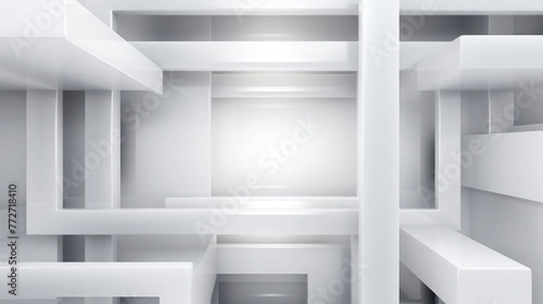 Fototapeta Geometric elements blend seamlessly with organic forms, creating a captivating symphony of visual harmony.