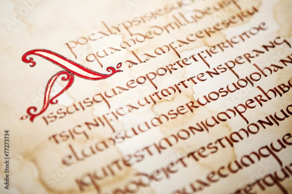 Fototapeta Odręczny fragment Biblii