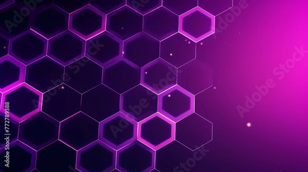 Fototapeta Purple abstract hexagon background