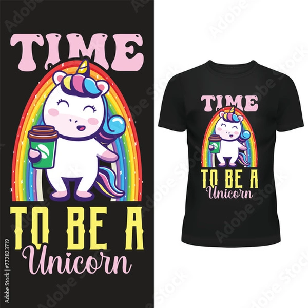 Obraz unicorn colorful vector design for tshirt