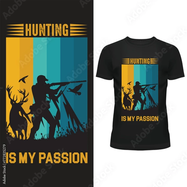 Obraz vintage custom hunting vector design for tshirt