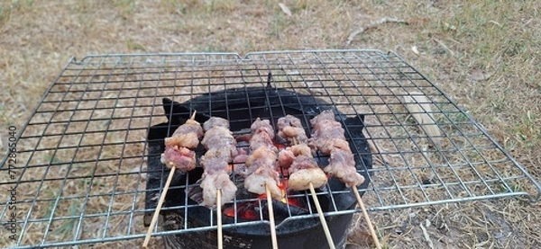 Fototapeta barbecue on the grill