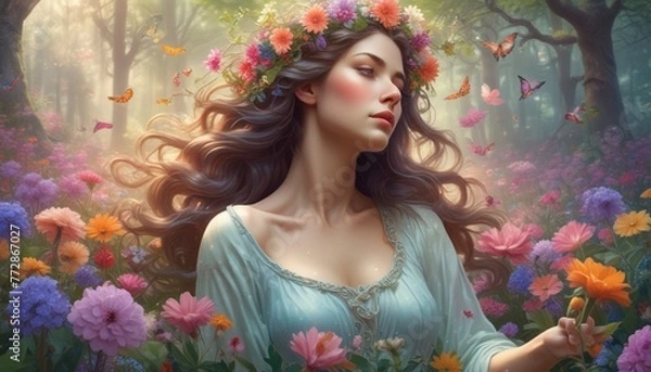 Obraz Forest in Bloom: Perfumed Tranquility