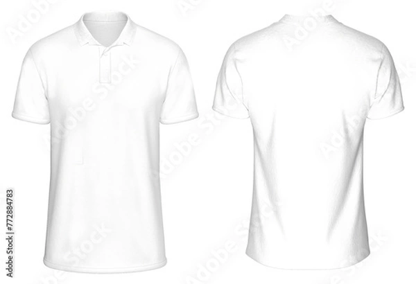 Fototapeta Mockup Template Jersey Football T-Shirt Soccer Front and Back View on transparent background cutout in 3D Rendering.