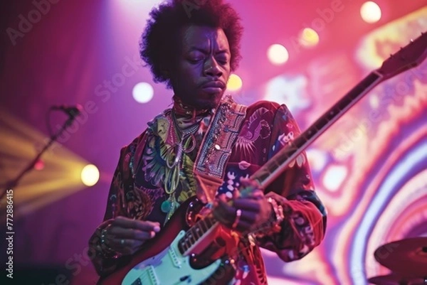 Fototapeta Vibrant Nights: The Funkadelic Flare