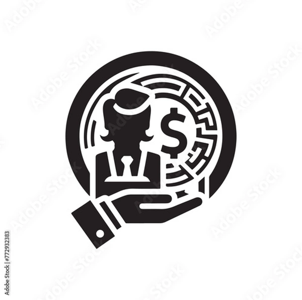 Obraz online payment get way logo vector illustration