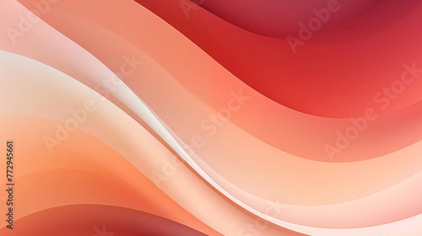 Fototapeta Beautiful abstract background with colorful paper wave. Red and blue gradient banner