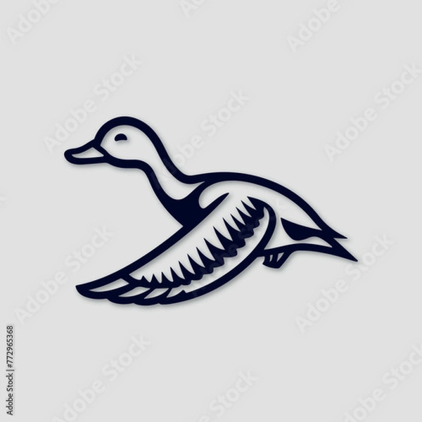 Fototapeta Duck icon set logo vector illustration design template design