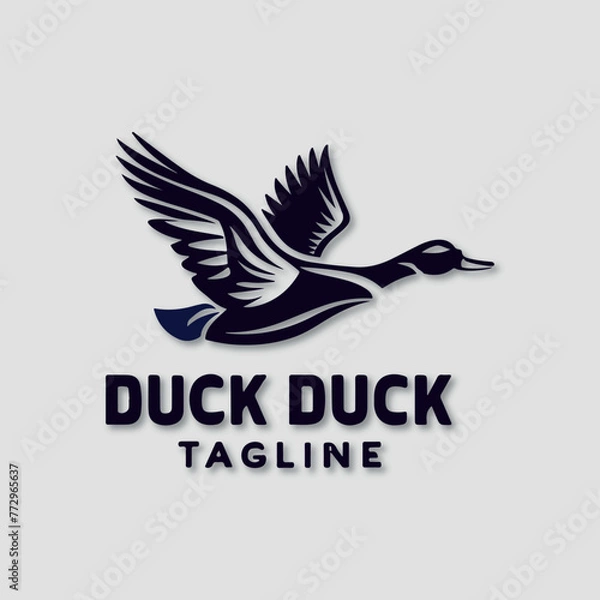 Fototapeta Duck icon set logo vector illustration design template design