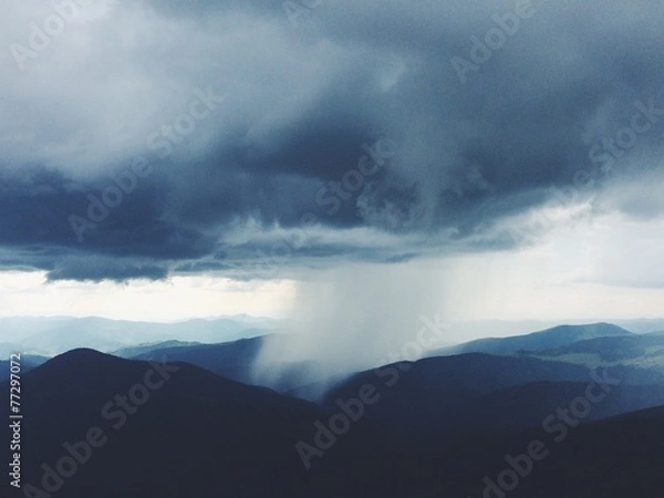 Fototapeta Mountain rain